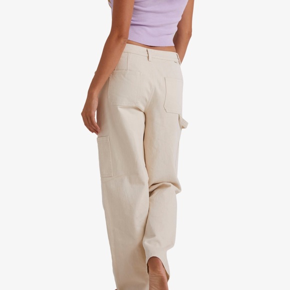 NWT Billabong Leia Cream Cargo Pants Size 26 - Picture 4 of 13
